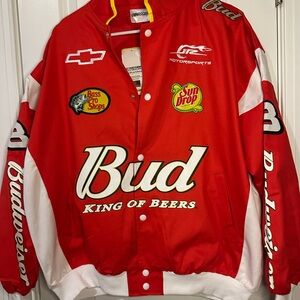 Budweiser Red and White Racing Jacket